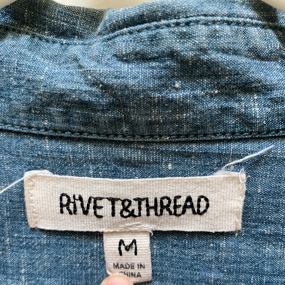 Madewell Rivet & Thread Denim Ruffle Shirt - Picture 4 of 8